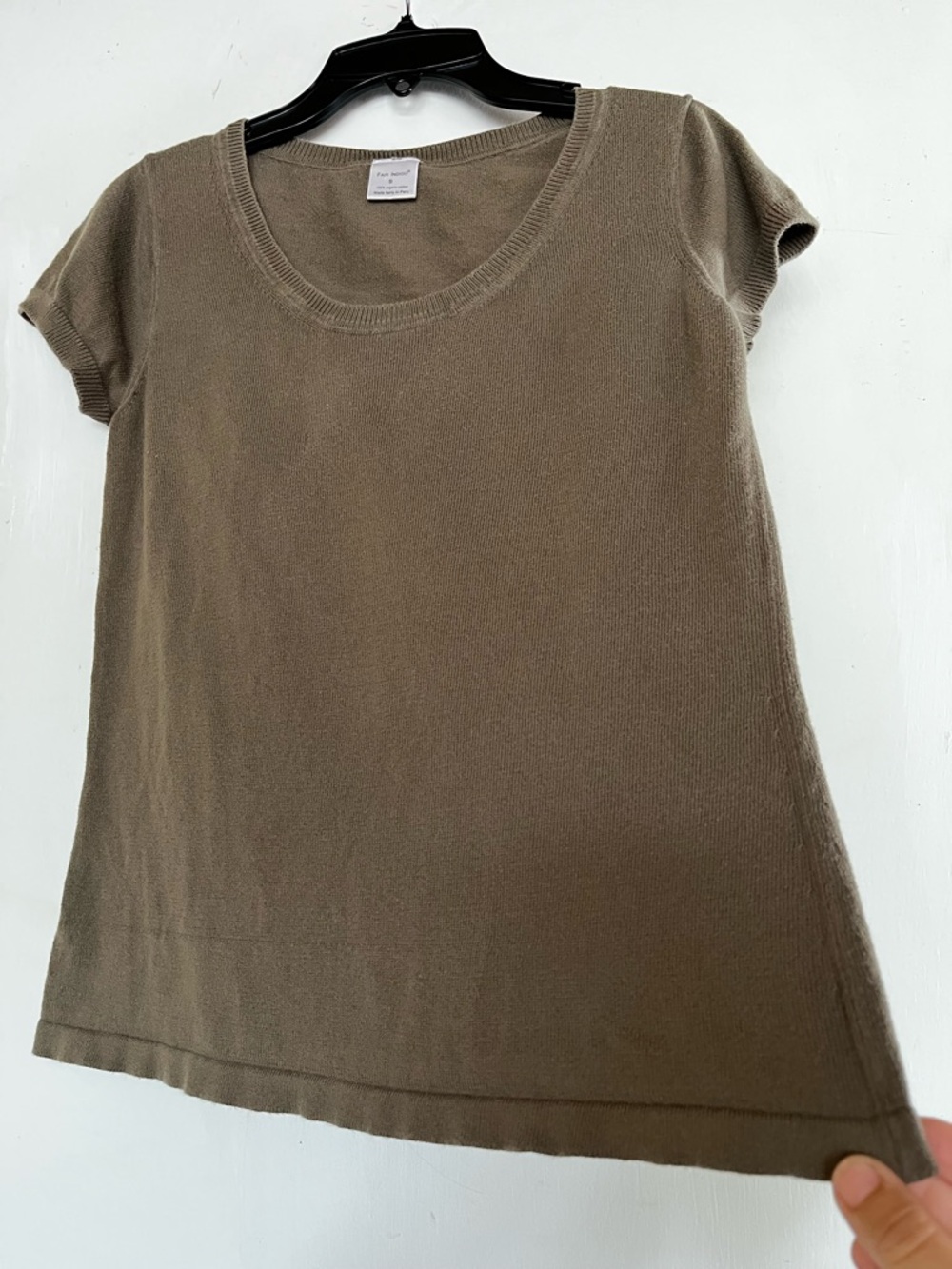 Knit tee 100% organic cotton Classic Scoop Neck Short Sleeve Top